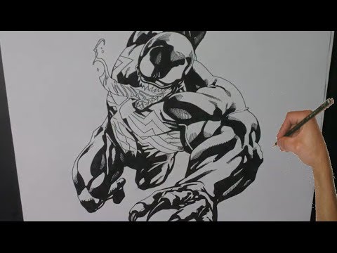 480x360 How To Draw Venom - Marvel Comic Drawings