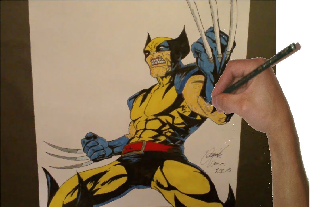 1076x720 Speed Drawing Wolverine - Marvel Comic Drawings