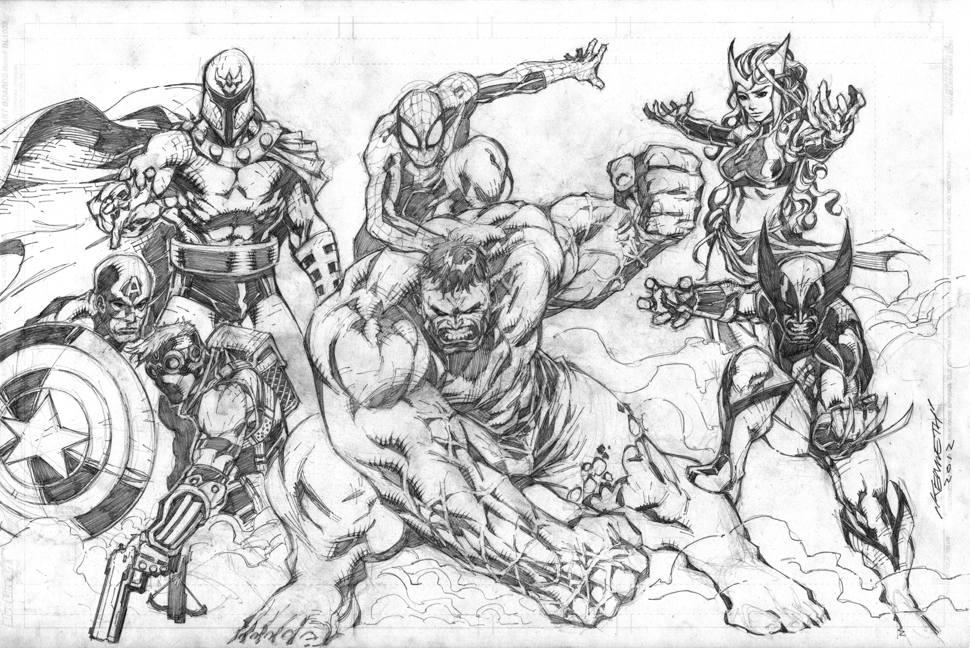 Marvel Superhero Drawings at Explore collection of