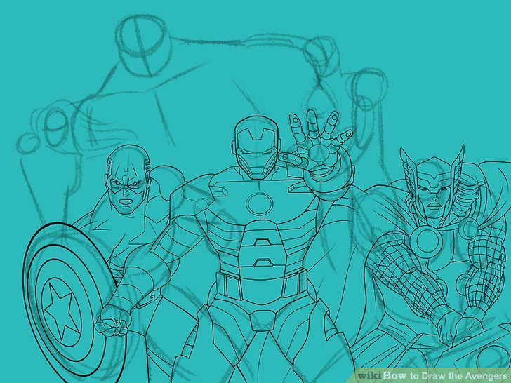 728x546 How To Draw The Avengers - Marvel Heroes Drawing
