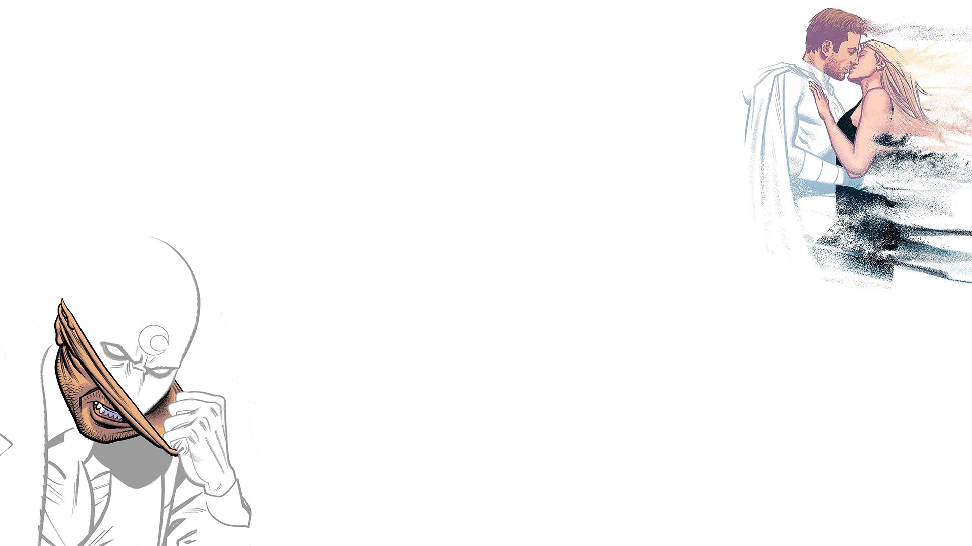 1920x1080 Wallpaper Drawing, Illustration, Digital Art, Simple Background - Marvel Heroes Drawing