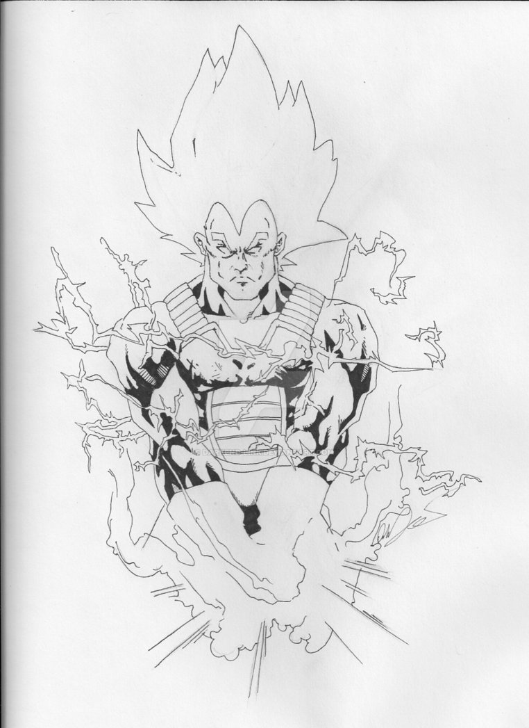 762x1047 Super Vegeta, Marvel Style - Marvel Style Drawing