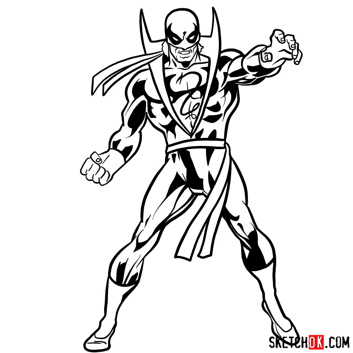 1200x1200 How To Draw Iron Fist - Marvel Superhero Drawings