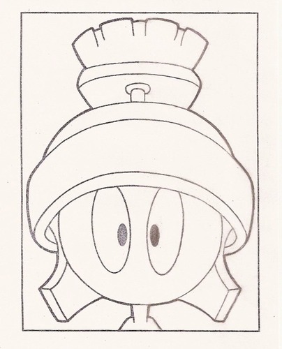 404x500 marvin the martian, symmetry drawing, haylee bradford john calvin - Marvin The Martian Drawing
