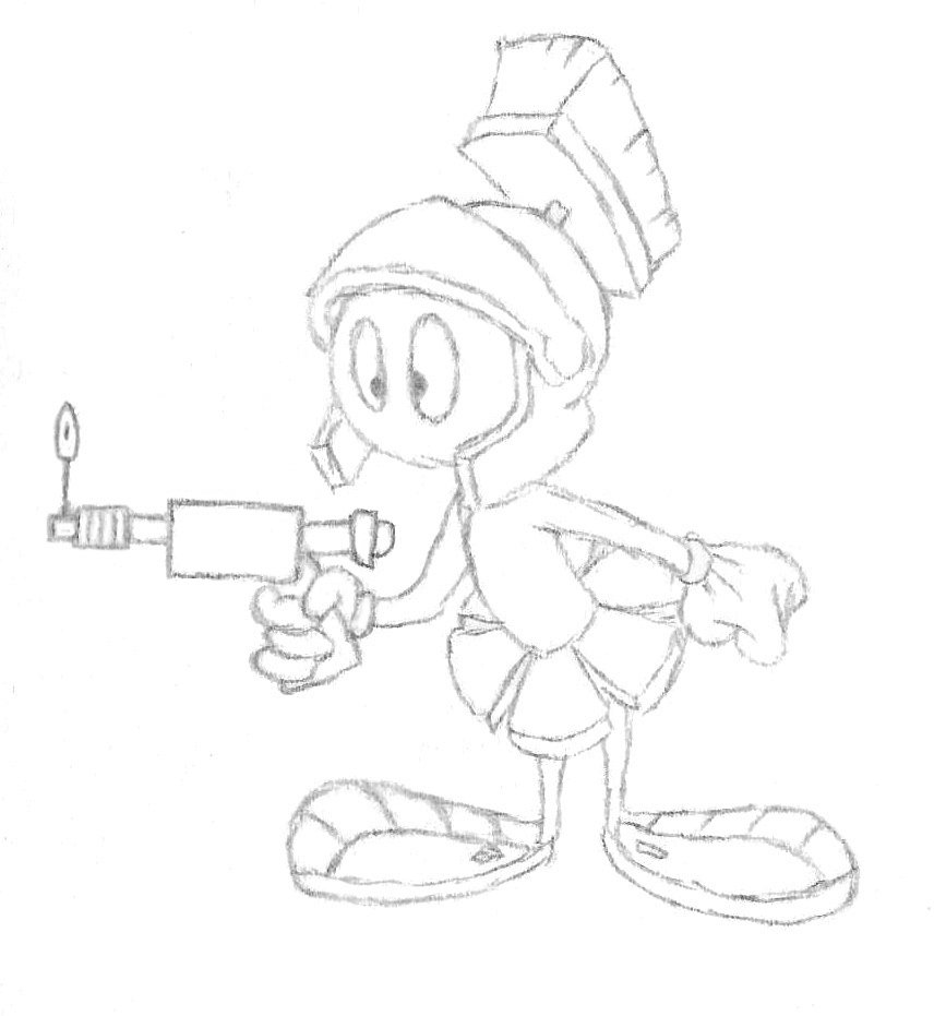 856x931 drawings david fisher - Marvin The Martian Drawing