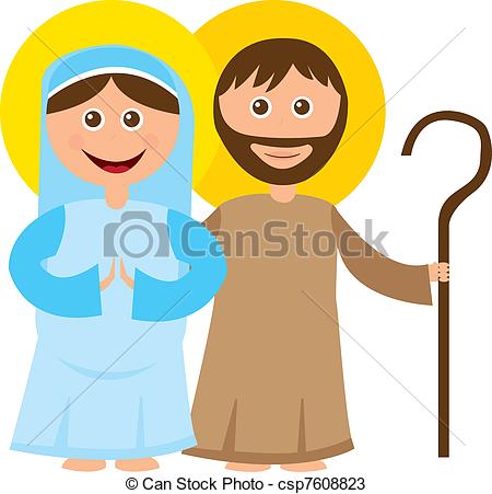 450x451 Mary And Joseph Clipart - Mary And Joseph Drawing