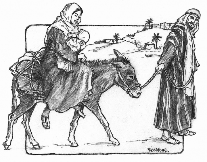 720x562 Profiles Of Faith Joseph And Mary - Mary And Joseph Drawing