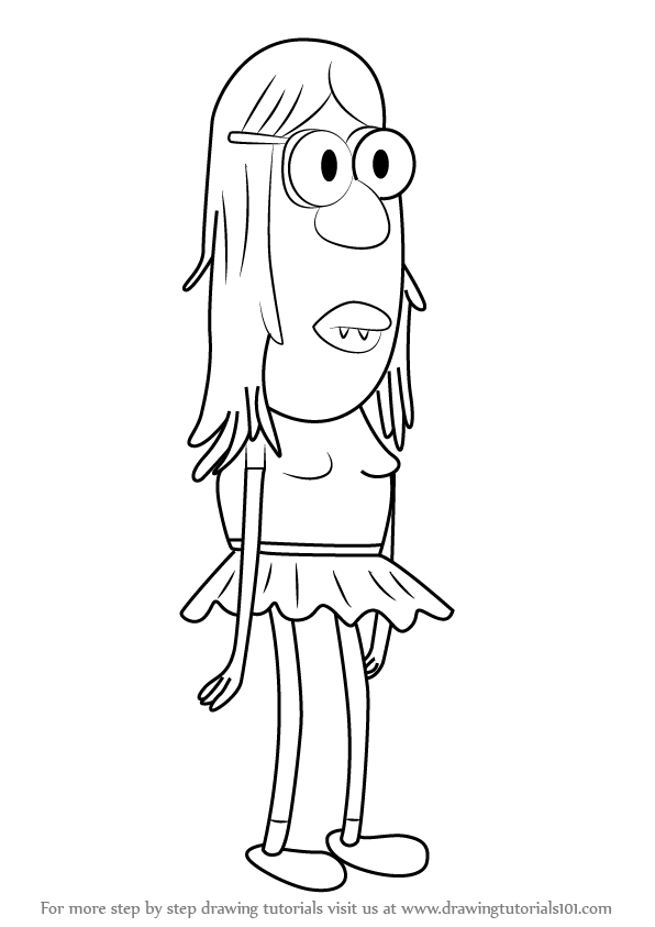 596x843 Learn How To Draw Mary From Uncle Grandpa - Mary Drawing