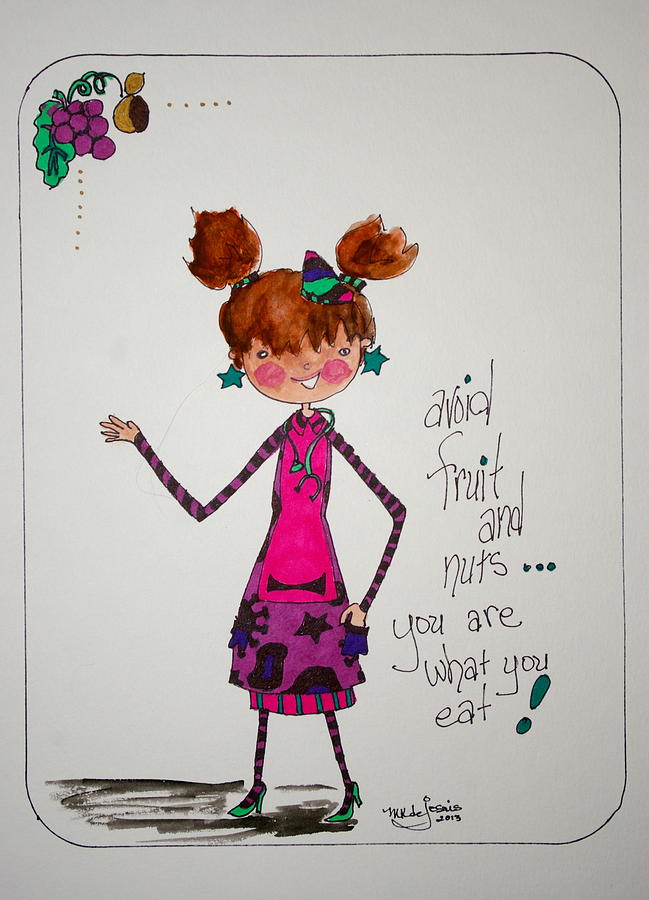 649x900 you are what you eat drawing - Mary Kay Drawing