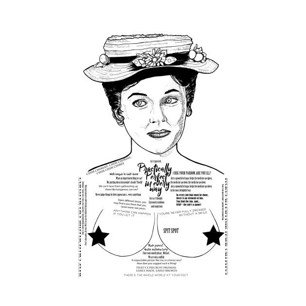 630x630 mary poppins 'cor blimey' ink'd series - Mary Poppins Drawing