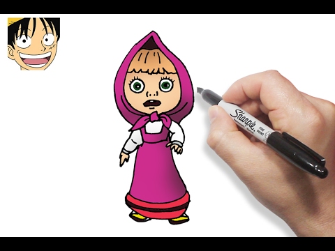 480x360 How To Draw Masha Step - Masha Drawing