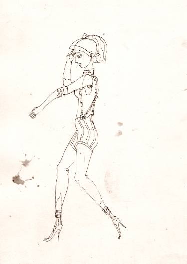 375x530 The Girl Who Are Thinking About Drawing - Masha Drawing