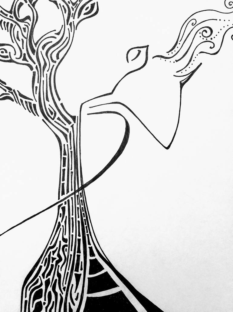 770x1027 a kiss goodbye drawing - Masha Drawing