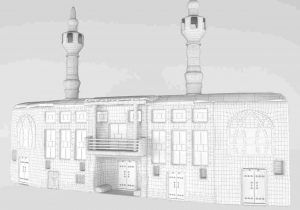 300x210 d model cgtraderrhcgtradercom rural mosque drawing mosque - Masjid Drawing