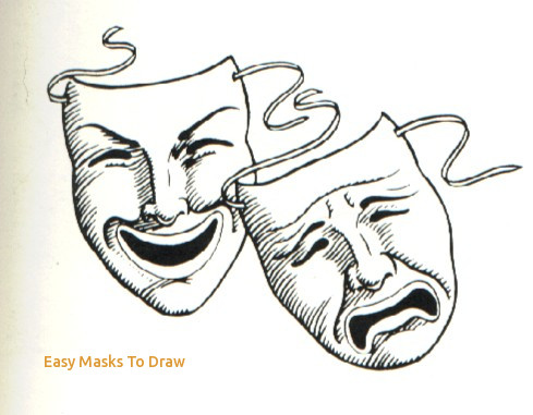 489x381 easy masks to draw how to draw drama masks cliparts - Mask Drawing Easy