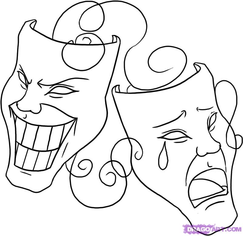 800x777 How To Draw Masks, Step - Mask Drawing Easy