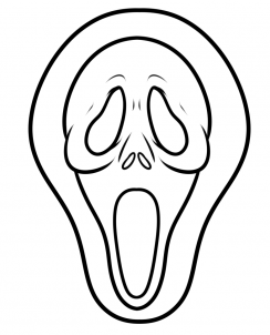 244x302 Drawing Printout Drawing The Scream Mask Easy - Mask Drawing Easy