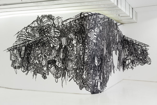 600x400 Masking Tape Drawings - Masking Tape Drawing