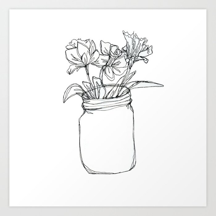 Mason Jar Drawing at PaintingValley.com | Explore collection of Mason ...