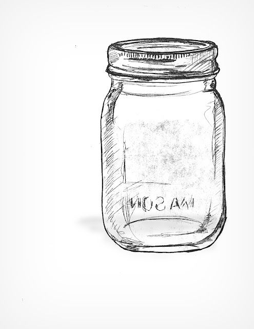 495x640 mason jar crafty in jar art, jar, drawings - Mason Jar Drawing