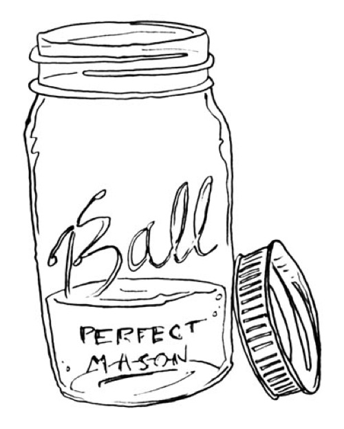 Mason Jar Drawing Template at PaintingValley.com | Explore collection ...