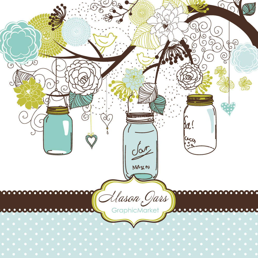 1000x1000 mason jar clipart drawing - Mason Jar Drawing Template