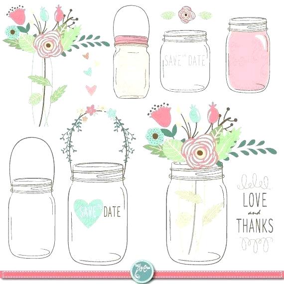 570x570 mason jar clipart free artsinmotion - Mason Jar Drawing Template