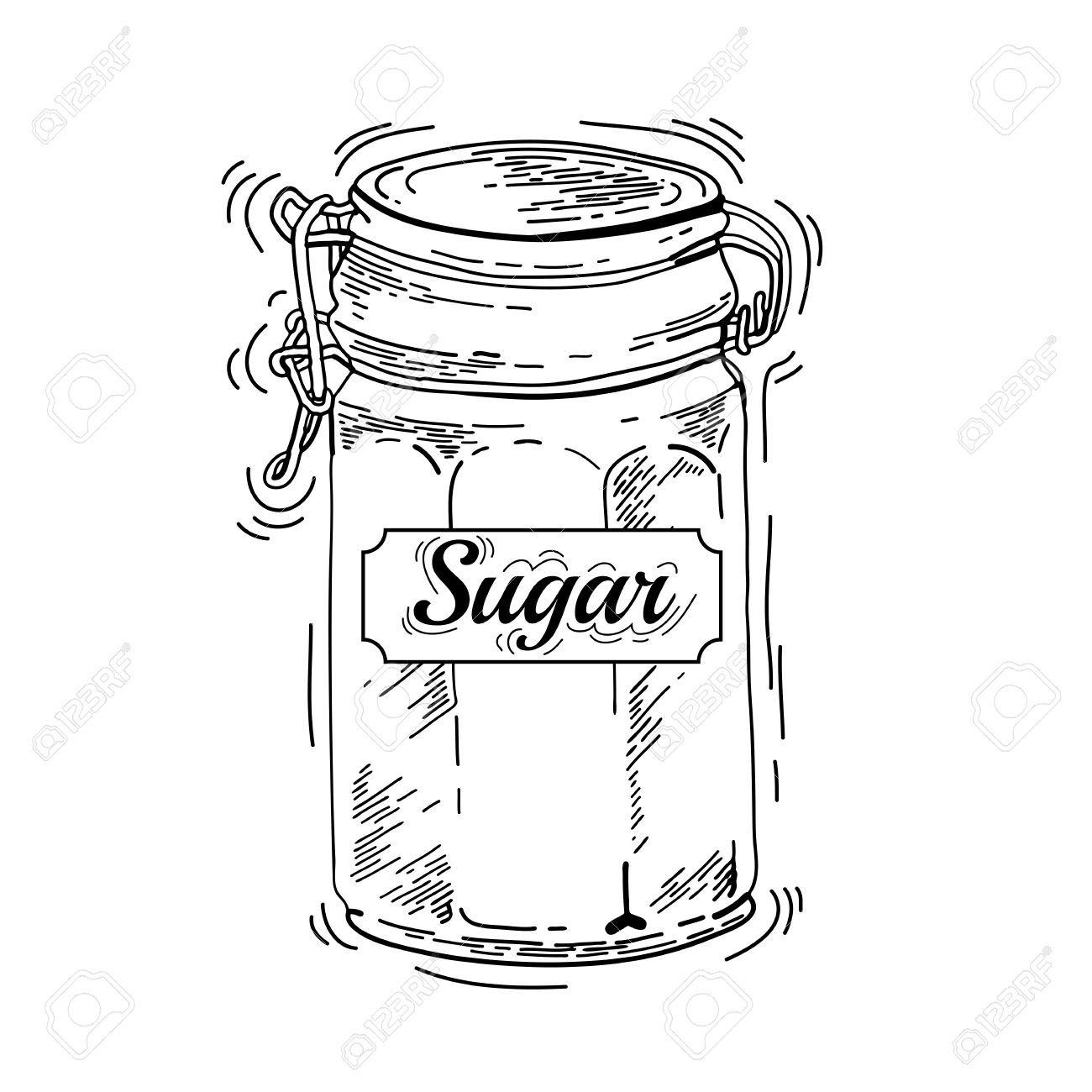 1300x1300 drawn mason jar glass jar - Mason Jar Line Drawing