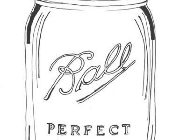 640x480 drawn mason jar line - Mason Jar Line Drawing