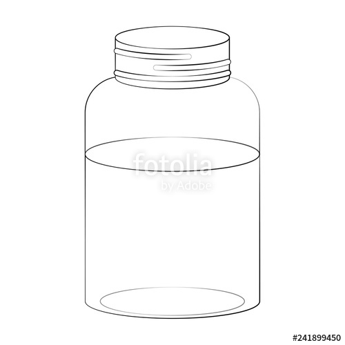 500x500 mason jar and water illustration - Mason Jar Line Drawing