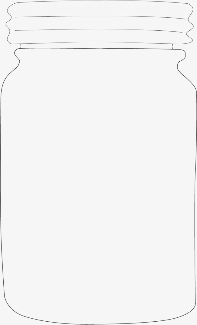 650x1070 vector line drawing jar, line vector, vector, line drawing png - Mason Jar Line Drawing