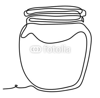 400x394 Empty Glass Jar Vector Illustration Isolated On White Background - Mason Jar Line Drawing