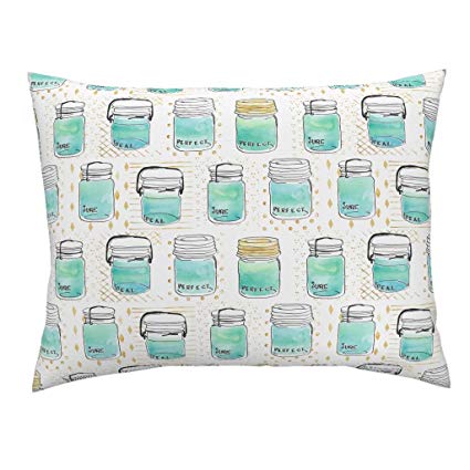 425x425 roostery turquoise gold polka mason jar line drawing - Mason Jar Line Drawing