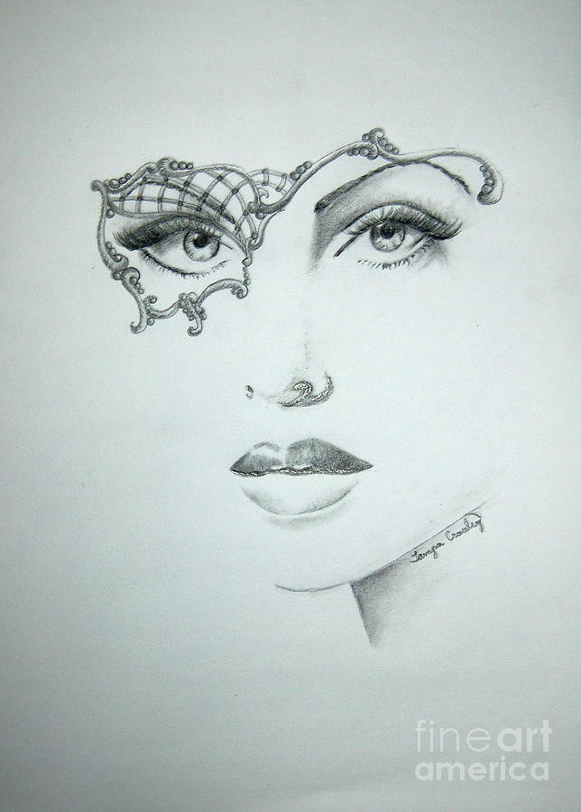 644x900 masquerade ball drawing - Masquerade Drawing