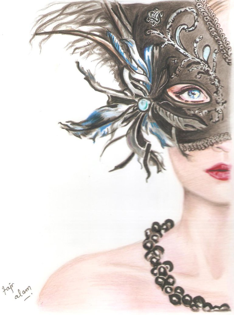 770x1038 masquerade girl - Masquerade Drawing