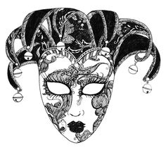 236x213 Venitian Mask Drawings Venetian Mask Illustration Shelby Welch - Masquerade Mask Drawing