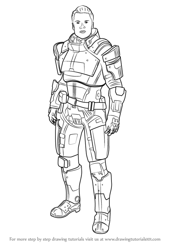 565x800 learn how to draw kaidan alenko from mass effect - Mass Effect Drawings