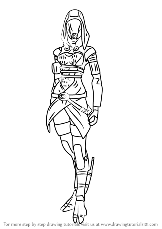 566x800 learn how to draw tali'zorah nar rayya from mass effect - Mass Effect Drawings