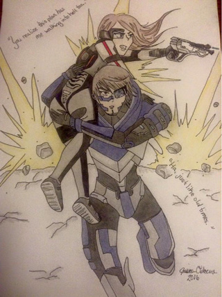320x428 mass effect drawing my version of commander shepard and i made - Mass Effect Drawings
