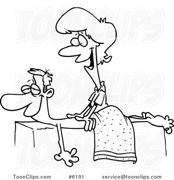 581x600 cartoon black and white line drawing of a friendly female massage - Massage Drawing