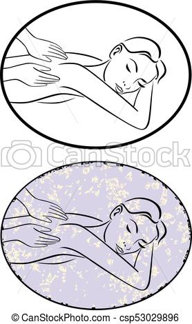 278x470 massage spa therapy line drawing grunge vector - Massage Drawing