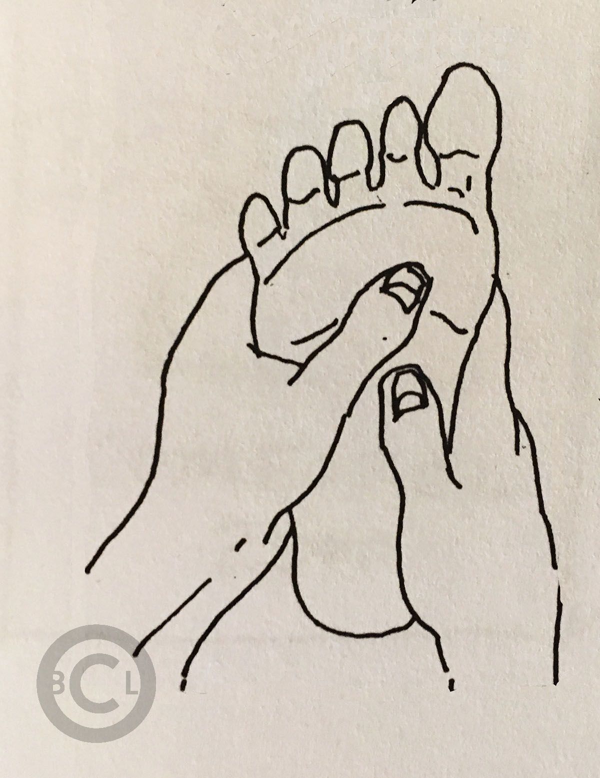 1200x1554 a sketch of a foot massage drawing - Massage Drawing