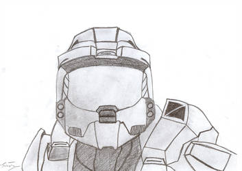 353x250 Master Chief Drawing - Master Chief Drawing