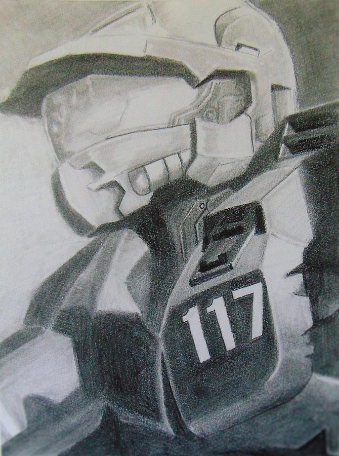 670x900 Master Chief Drawing - Master Chief Drawing