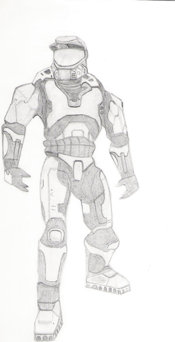 600x1168 Master Chief Drawing - Master Chief Drawing