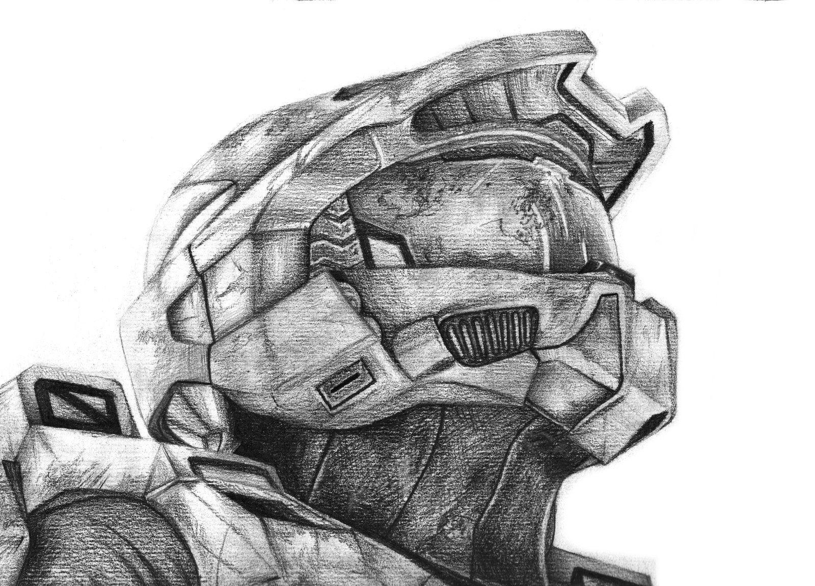 1600x1150 Master Chief - Master Chief Drawing