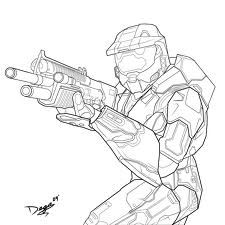225x225 Master Chief Drawing Sketch Halo Drawings, Free Adult Coloring - Master Chief Drawing