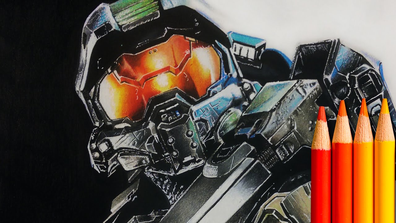 1280x720 Drawing The Master Chief From Halo - Master Chief Drawing