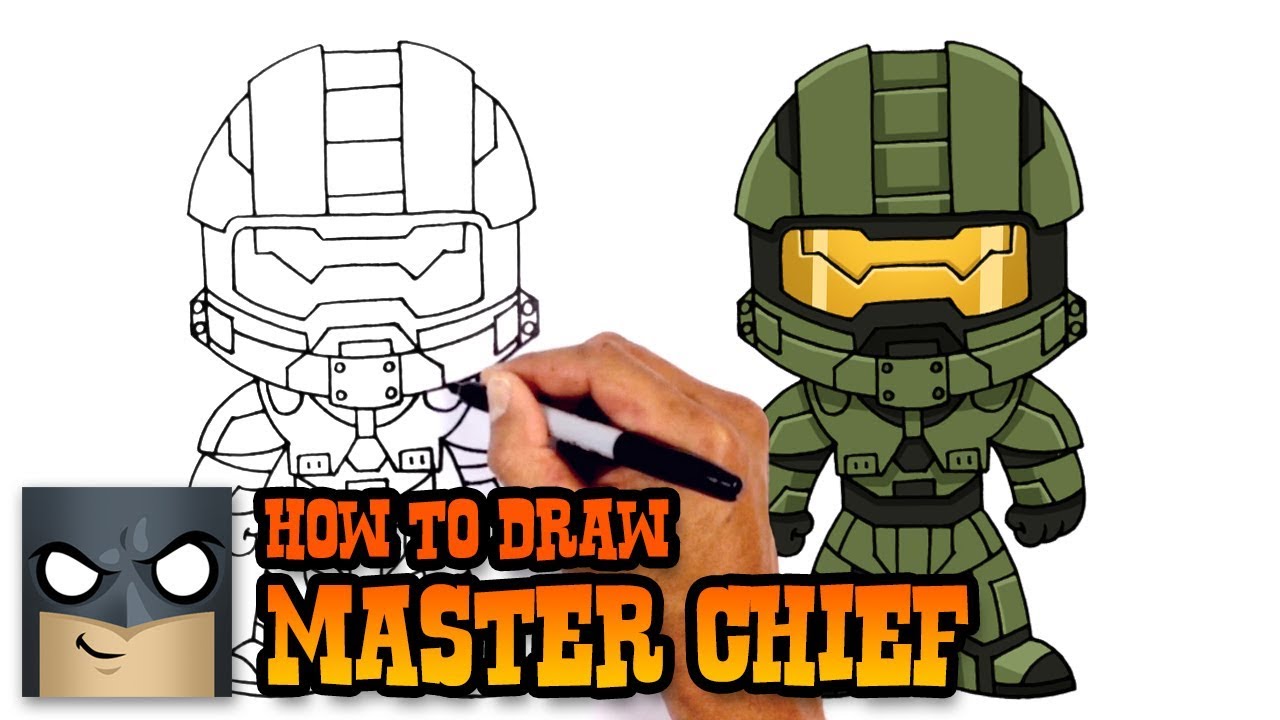 1280x720 How To Draw Master Chief Halo - Master Chief Drawing