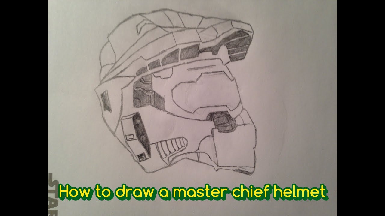 1280x720 How To Draw A Master Chief Helmet - Master Chief Helmet Drawing